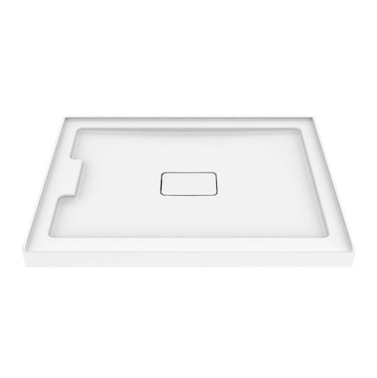 ZITTA Shower tray column left flange 48x36 white