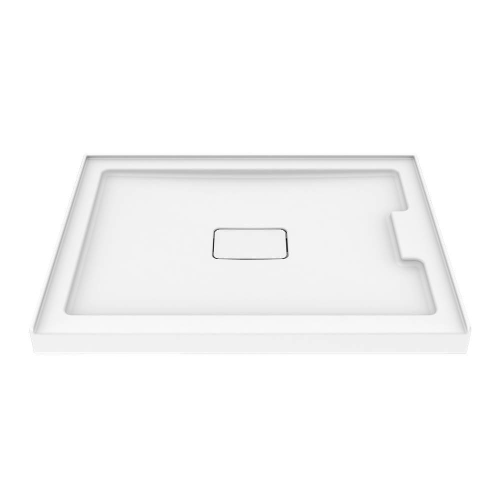 ZITTA Shower tray column right flange 48x36 white - Renoz