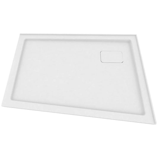 ZITTA Shower tray angle right flange 42x54x36 white