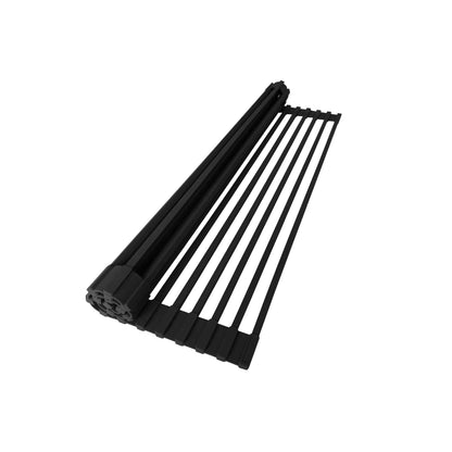Stylish 20" Over the Sink Roll-up Drying Rack Black A-900BK - Renoz