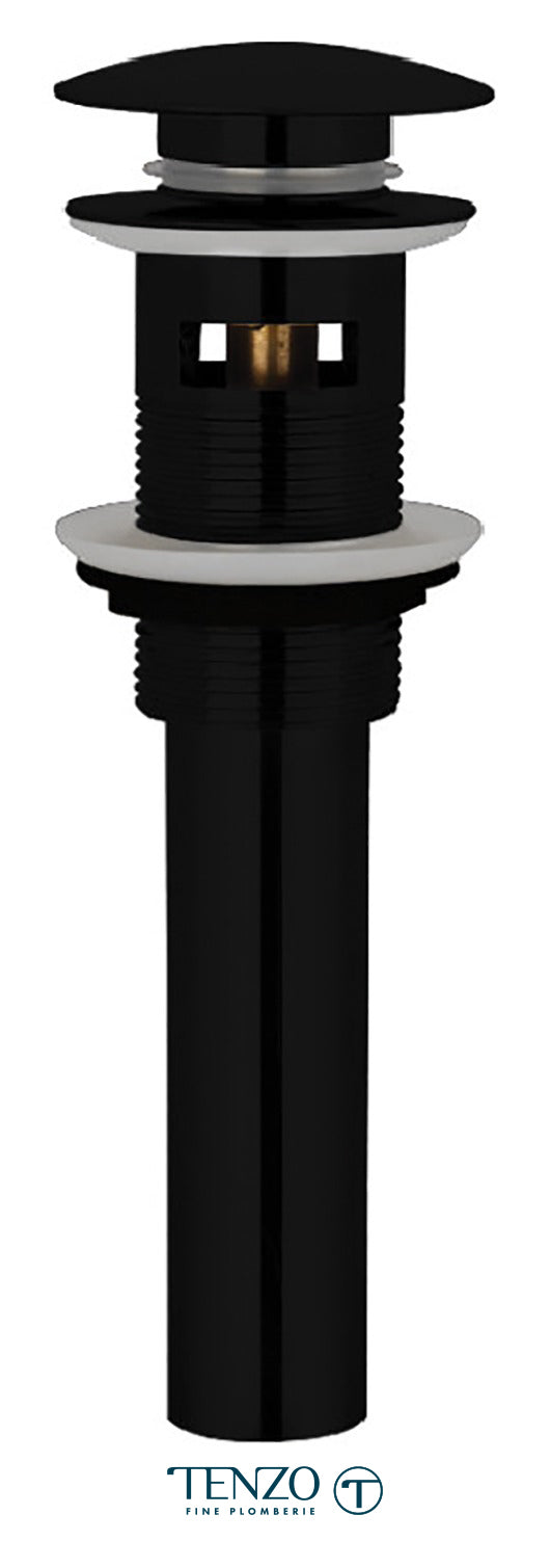 Tenzo - Robinet de lavabo haut monotrou Delano chrome avec drain (trop-plein)