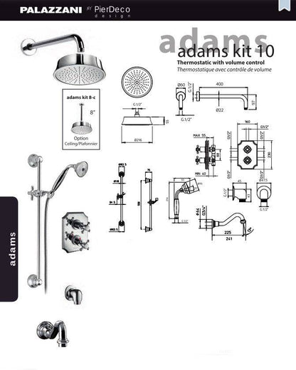 PierDeco Palazzani Adams 10 Shower Kit