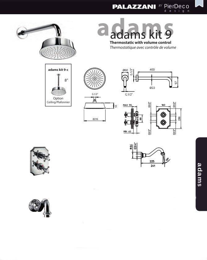 PierDeco Palazzani Adams 9 Shower Kit