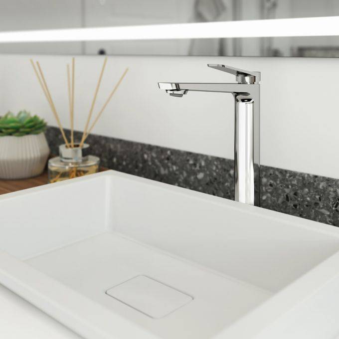 Kalia MOROKA 11.75" Vessel Single Hole Bathroom Faucet- Chrome