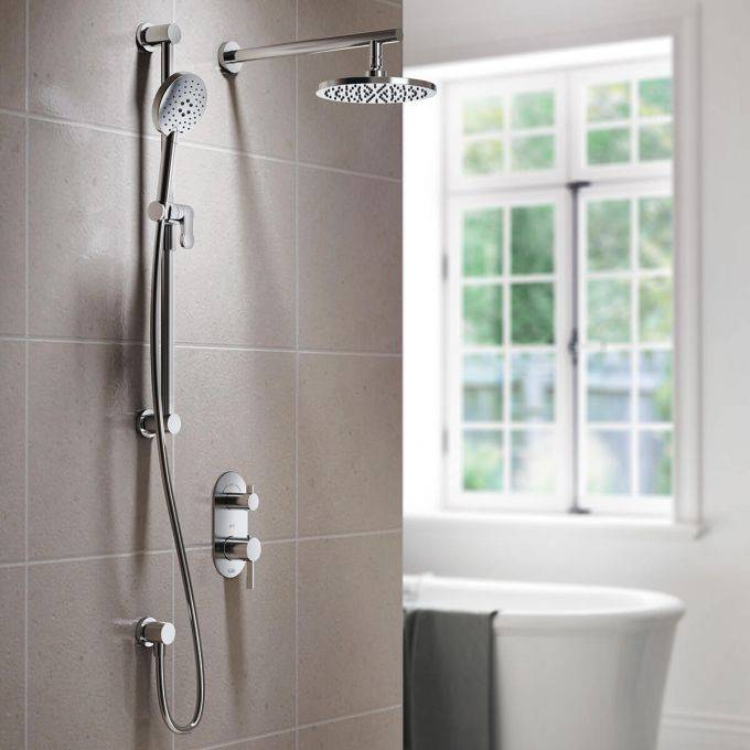 Kalia RoundOne TD2 (Valve Not Included) AQUATONIK T/P with Diverter Shower System with Wall Arm (BF1639)