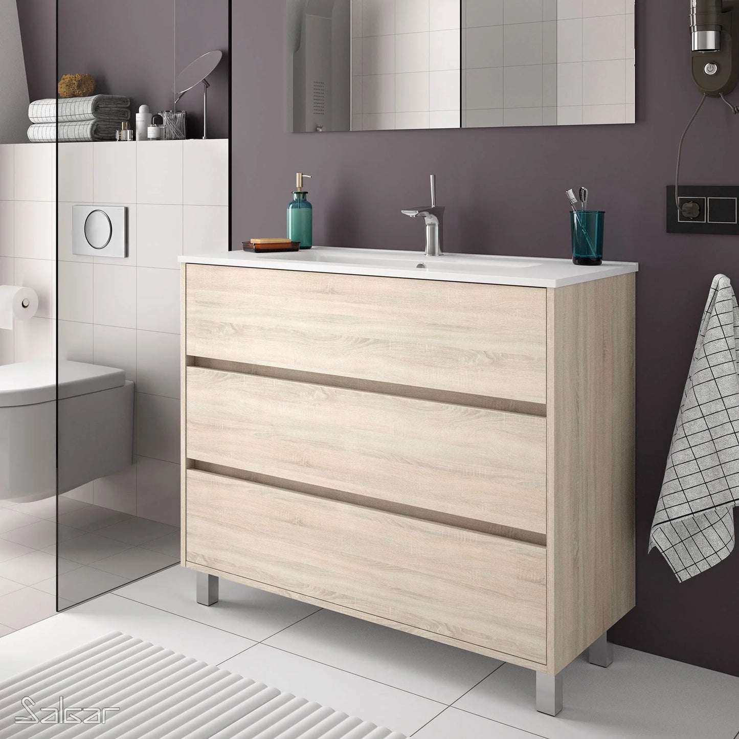 PierDeco Design Meuble-lavabo ARENYS 40 pouces