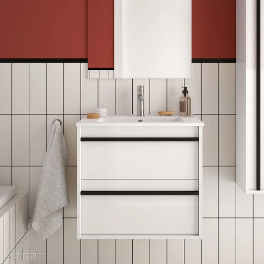 PierDeco Design Meuble-lavabo Attila 24 pouces (2 tiroirs)