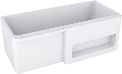 Slik Portfolio Basca White Tub 67" x 31.75" x 23.38" Chrome OVF Elevation System - Renoz