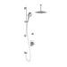 Kalia UMANI T2 PLUS (Valves Not Included) AQUATONIK T/P Shower Kit System Vertical Ceiling Arm and 9