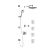 Kalia UMANI T375 PLUS Thermostatic Shower System with Wall Arm and 10