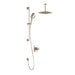 Kalia UMANI TCD1 PLUS (Valve Not Included) AQUATONIK T/P Coaxial Shower System with Vertical Ceiling Arm- Brushed Nickel PVD
