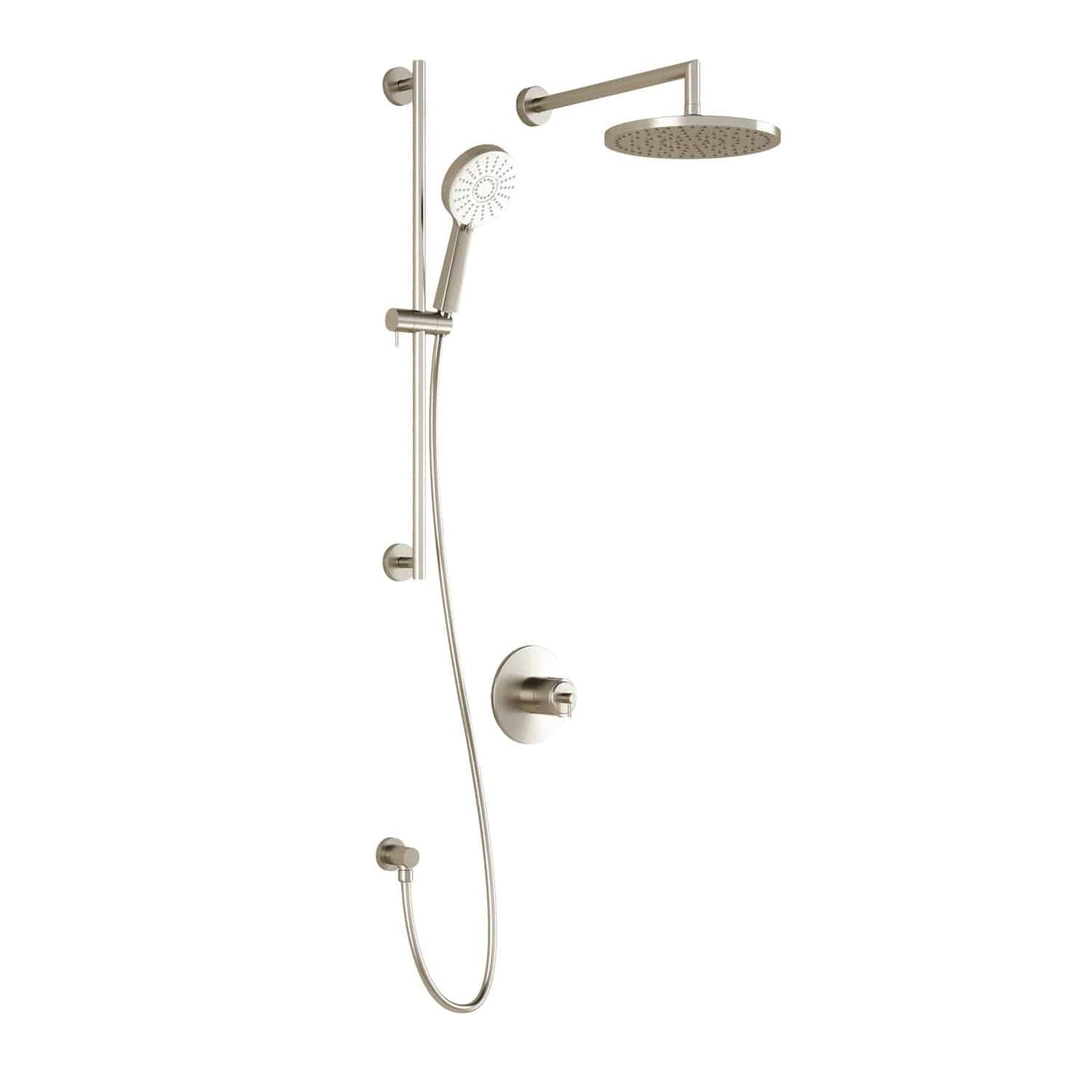 Kalia CITÉ TCD1 PLUS (Valve Not Included) AQUATONIK T/P Coaxial Shower System with Wall Arm- Brushed Nickel PVD