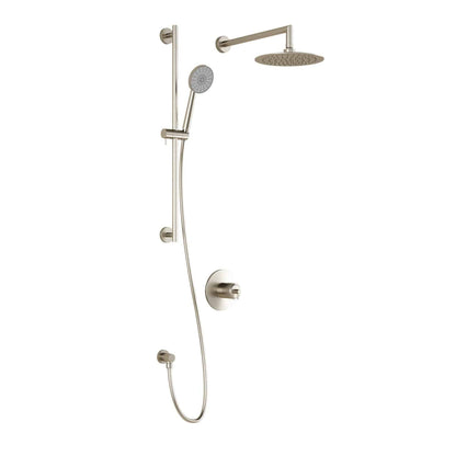 Kalia CITÉ TCD1 (Valve Not Included) AQUATONIK T/P Coaxial Shower System with Wall Arm- Brushed Nickel PVD