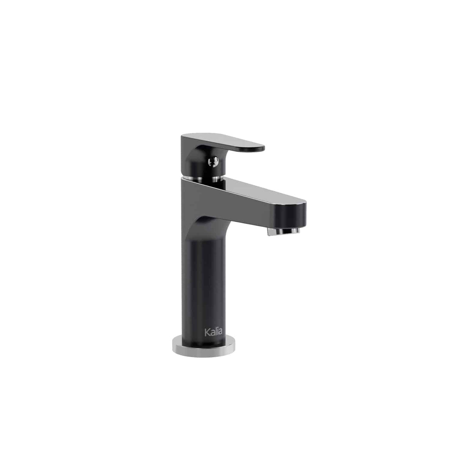 Kalia KONTOUR 6.25" Single Hole Lavatory Faucet with Pop up Drain and Overflow- Chrome/Black