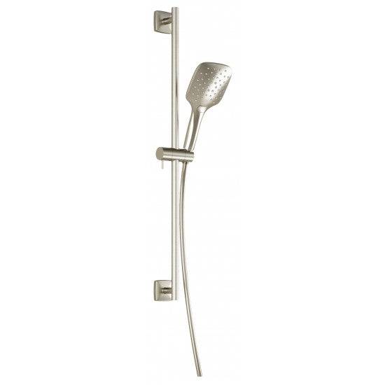 Kalia UMANI PLUS 2-Jet Hand Shower, Wall Bar and 60" Flexible and Soft PVC Hose Assembly- Brushed Nickel