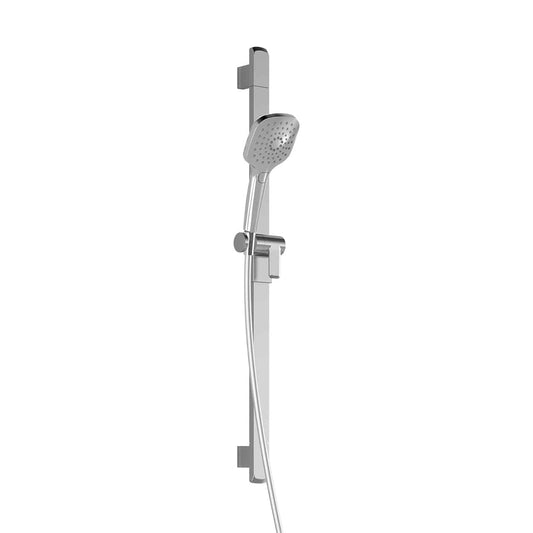 Kalia GRAFIK 2-Jet Hand Shower, Wall Bar and 60" Flexible and Soft PVC Hose Assembly- Chrome