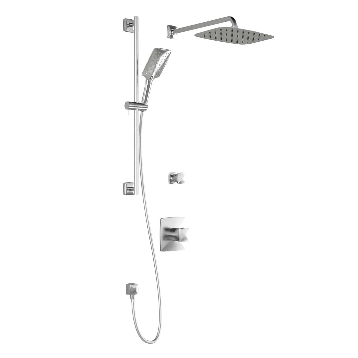 Kalia UMANI TD2 PREMIA AQUATONIK T/P Shower System with 11.75" Shower Head Hand Shower and Wall Arm- Chrome