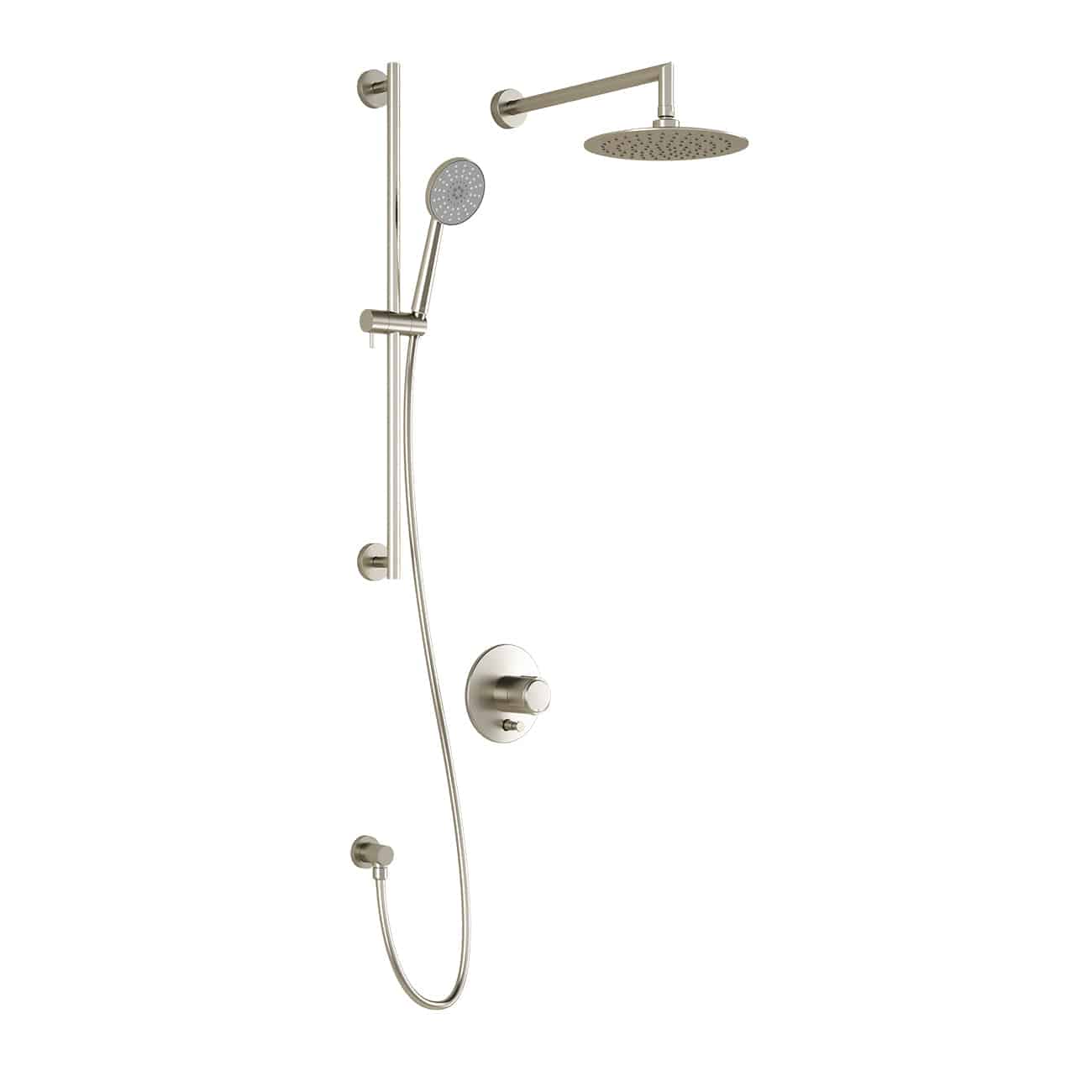 Kalia CITÉ PB4 (Valve Not Included) Pressure Balance Shower System With Round Shower Head and Hand Shower Brushed Nickel PVD
