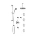Kalia RUSTIK T375 Thermostatic Shower System with Vertical Ceiling Arm- Chrome