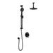 Kalia RoundOne TCD1 AQUATONIK T/P Coaxial Shower System with Vertical Ceiling Arm- Matte Black
