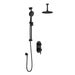 Kalia RoundOne TD2 (Valve Not Included) AQUATONIK T/P with Diverter Shower System with Vertical Ceiling Arm- Matte Black