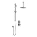 Kalia SquareOne TD2 (Valve Not Included) AQUATONIK T/P with Diverter Shower System with Vertical Ceiling Arm- Pure Nickel PVD