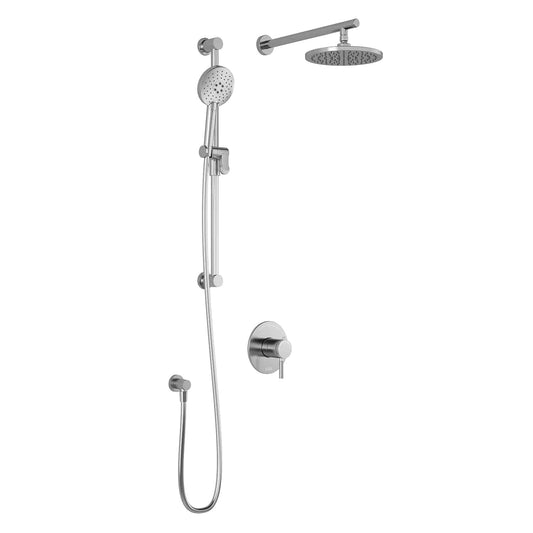 Kalia PRECISO TCD1 (Valve Not Included) AQUATONIK T/P Coaxial Shower System with Wall Arm -Chrome