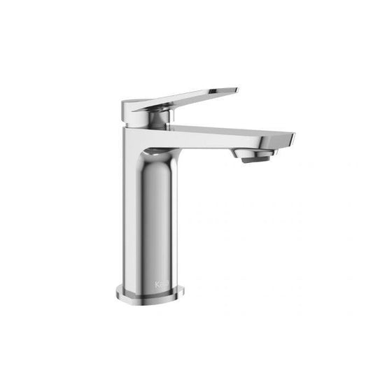 Kalia MOROKA 6.5" Single Hole Bathroom Faucet With Pop up Drain and Overflow- Chrome