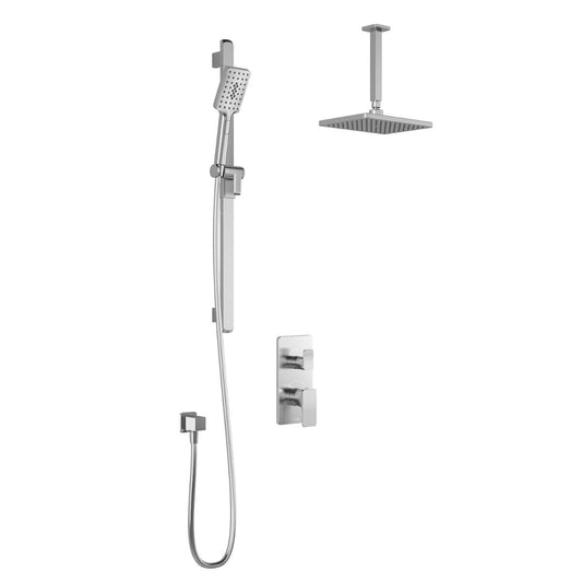 Kalia - Kareo TD2 (Valve Not Included) : Aquatonik T/P With Diverter Shower System With Vertical Ceiling Arm - Chrome
