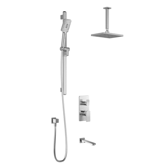 Kalia - Kareo TD3 (Valve Not Included) : Aquatonik T/P With Diverter Shower System With Vertical Ceiling Arm - Chrome