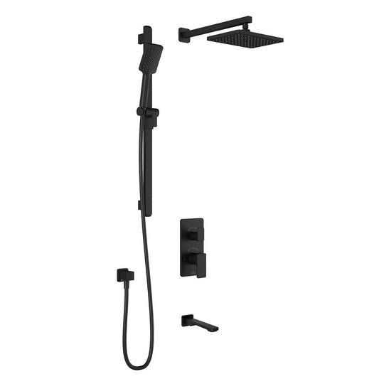 Kalia - Kareo TD3 (Valve Not Included) : Aquatonik T/P With Diverter Shower System With Wallarm - Matte Black