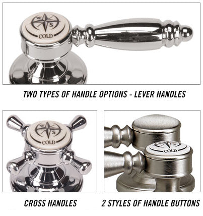 Waterstone Annapolis Bridge Faucet – Cross Handles 6250