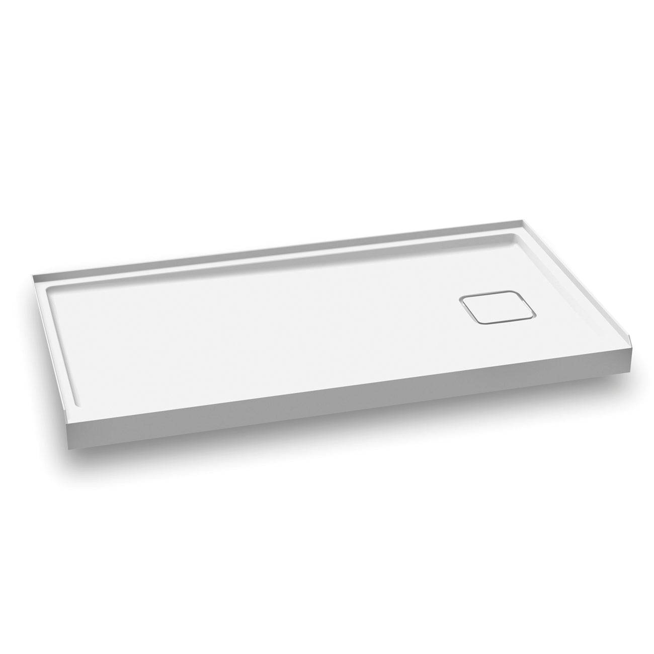Kalia KOVER 60" x 32" Rectangular Acrylic Shower Base with Right Drain and Integrated Tiling Flange on 3 Sides
