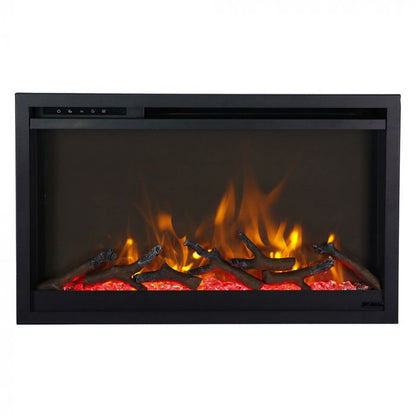 Remii - Classic Xtraslim Smart Electric - 30" WiFi Enabled Fireplace, Featuring a MultiFunction Remote Control, Multi Speed Flame Motor
