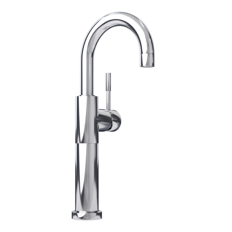Rubi Dana Raised Single Lever Washbasin Faucet With Drain- Chrome - Renoz