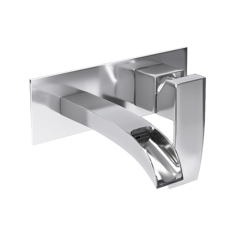 Rubi Kaskad Wall-mounted Washbasin Faucet- Chrome - Renoz