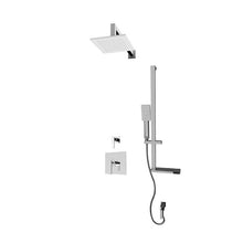 Rubi Kali 3/4 Inch Thermostatic Shower Kit With Square Hand Shower - Chrome