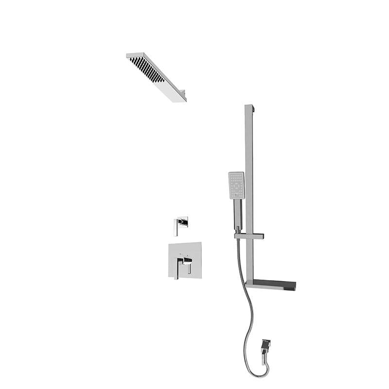 Rubi Jawa 3/4 Inch Thermostatic Shower Kit With Wall-mounted Shower Head - Chrome - Renoz