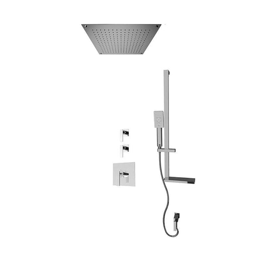 Rubi Kali 3/4 Inch Thermostatic Shower Kit With Built-in Shower Head - Chrome - Renoz