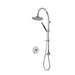 Rubi Kronos Pressure Balanced Shower Kit With Round Shower Head and Straight Hand Shower - Chrome
