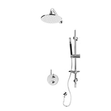 Rubi Kronos 1/2 Inch Thermostatic Shower Kit With Wall Mounted Shower Head and Straight Hand Shower - Chrome