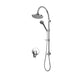 Rubi Myrto Pressure Balanced Shower Kit With Round Shower Head - Chrome - Renoz