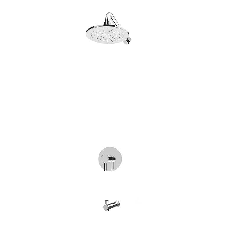 Rubi Vertigo Pressure Balanced Shower Kit With Round Wall Mount Shower Head - Chrome - Renoz