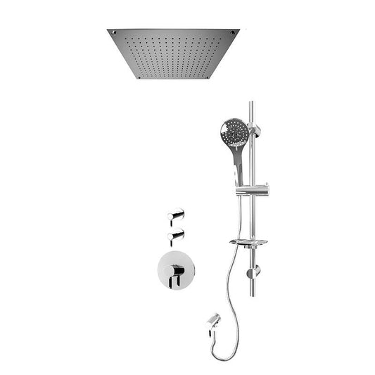 Rubi Vertigo C 3/4 Inch Thermostatic Shower Kit With Built in Shower Head - Chrome - Renoz