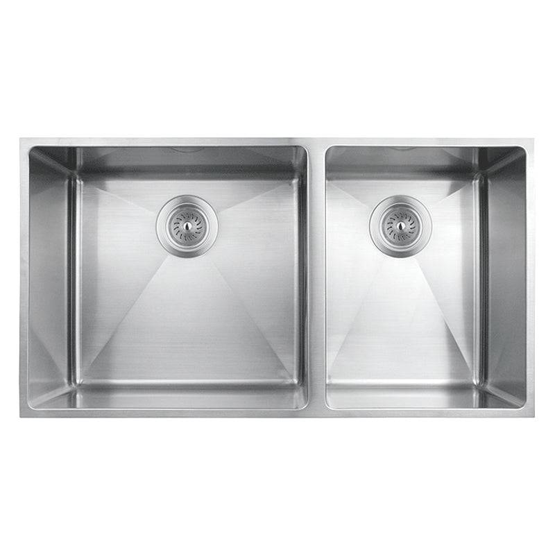 Rubi Merlot 31.5" Double Bowl Kitchen Sink With Rounded Corners - Renoz