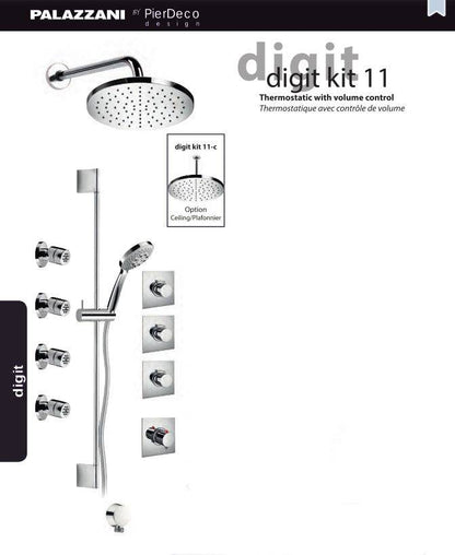 PierDeco Palazzani Digit Kit 11 Shower Kit