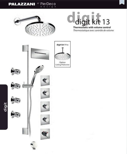 PierDeco Palazzani Digit Kit 13 Shower Kit