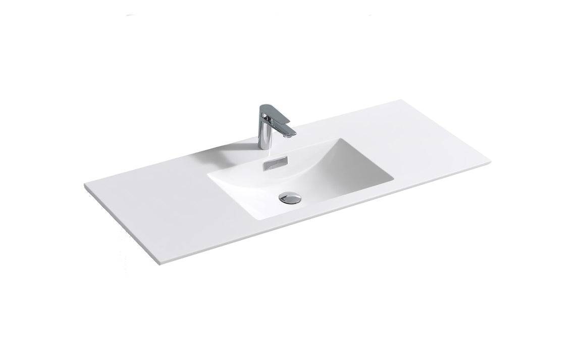 Kube Bath Sink For 48 Inch Single Sink De Lusso And Milano Bathroom Vanity - Renoz
