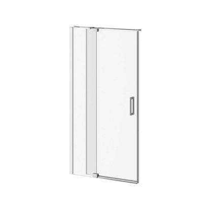 Kalia DISTINK 42" x 77" 2-Panel Pivot Shower Door for Alcove Inst. (Reversible) Chrome Clear Dura Clean Glass