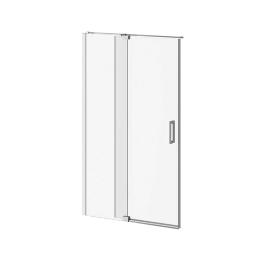 Kalia DISTINK 48" x 77" 2-Panel Pivot Shower Door for Alcove Inst. (Reversible) Chrome Clear Dura Clean Glass